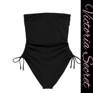 Victoria Secret Swim Essential Strapless Ruched One Piece NWT S